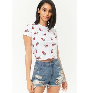 Forever 21 rose crop top